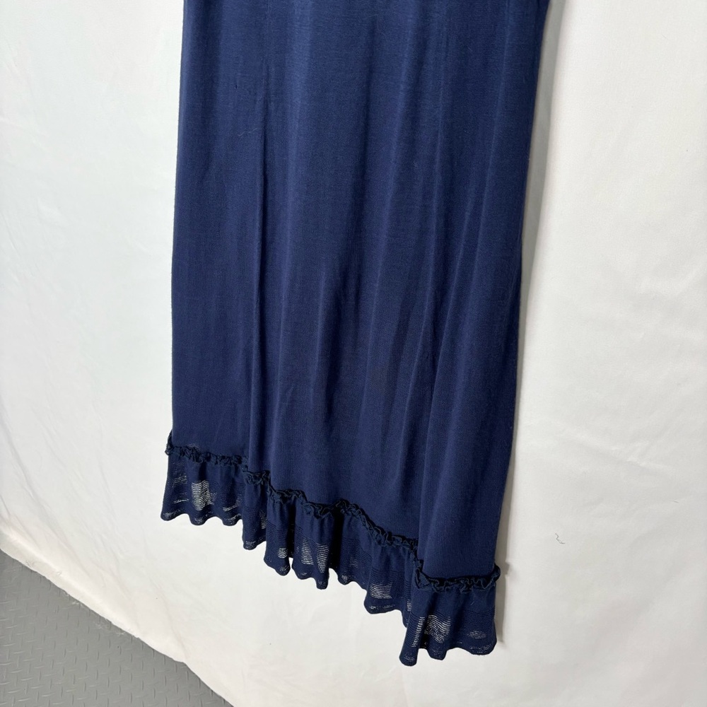Anne Fontaine Midi Knit Short Sleeve Dress Navy Blue Size EUR 40/US‎ 8 - Picture 3 of 8